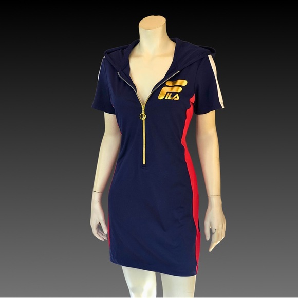 FILA Athletic HOODIE Mini Sports Dress S - Picture 4 of 10